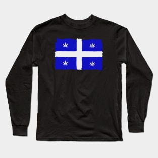 Quebec weed flag Long Sleeve T-Shirt